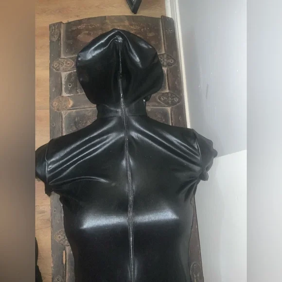 Kinky Black Full-Body Zip-Up Catsuit Sz XS-S - Picture 5 of 16